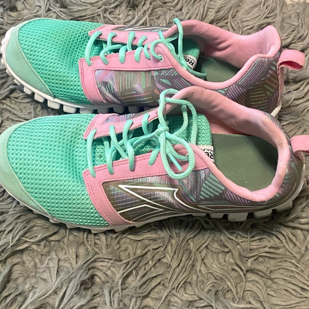 Reebok Realflex Mint Green and Pink Women's Sneakers